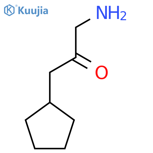 1-Amino-3-cyclopentylpropan-2-one structure