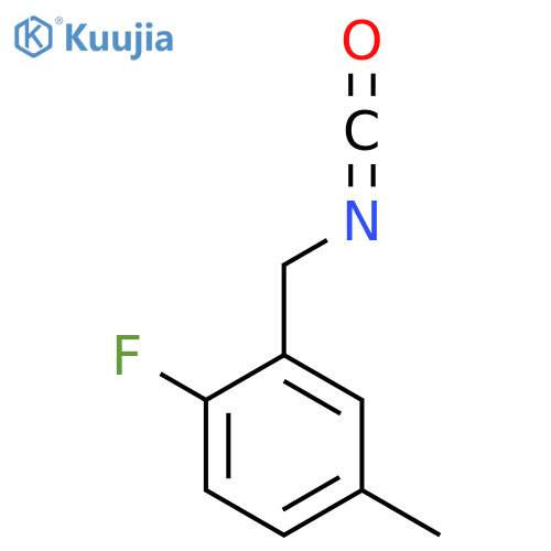 1-fluoro-2-(isocyanatomethyl)-4-methylbenzene structure