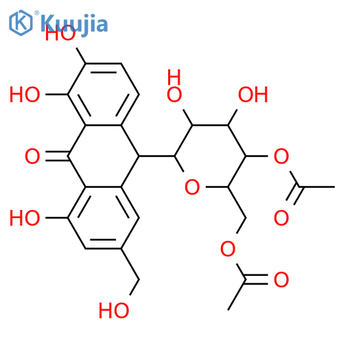 Aloin; (10R)-form, 7-Hydroxy, 4',6'-di-Ac structure