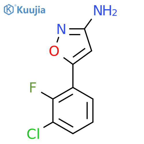 5-(3-chloro-2-fluorophenyl)-1,2-oxazol-3-amine structure