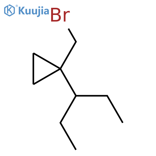 1-(Bromomethyl)-1-(pentan-3-YL)cyclopropane structure