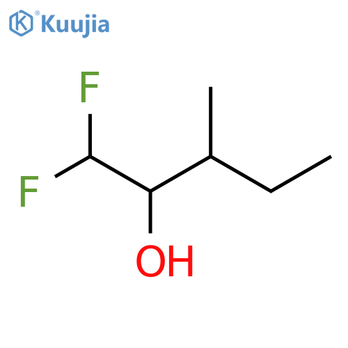 1,1-difluoro-3-methylpentan-2-ol structure