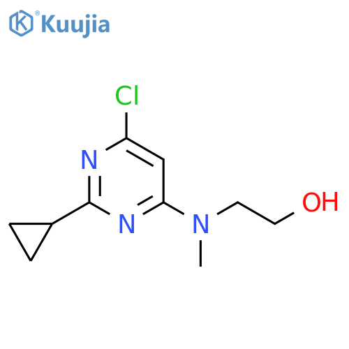 2-((6-chloro-2-cyclopropylpyrimidin-4-yl)(methyl)amino)ethan-1-ol structure