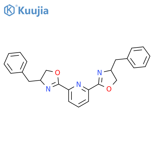 (4S)-4-Benzyl-2-[6-[(4R)-4-benzyl-4,5-dihydro-1,3-oxazol-2-yl]pyridin-2-yl]-4,5-dihydro-1,3-oxazole structure