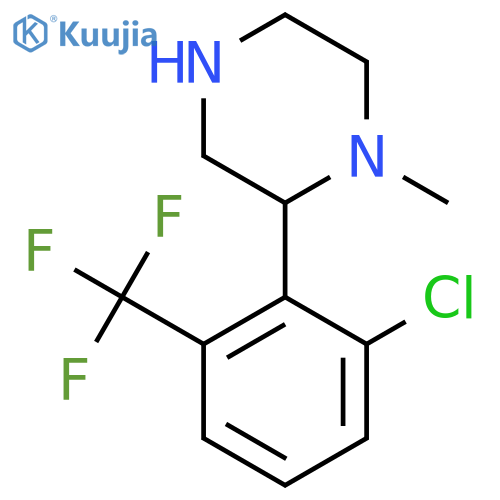 2-2-chloro-6-(trifluoromethyl)phenyl-1-methylpiperazine structure