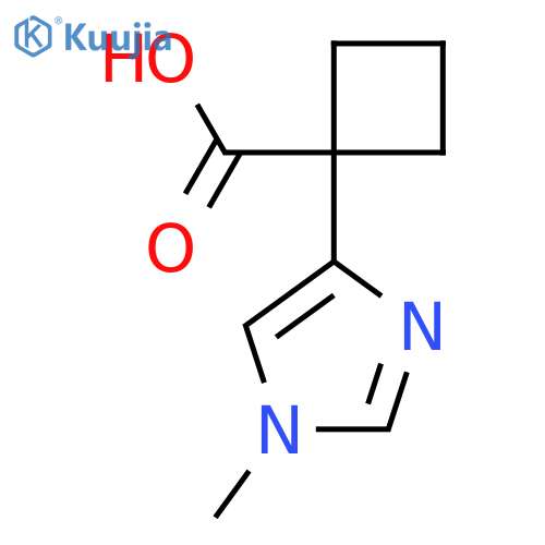 1-(1-methyl-1H-imidazol-4-yl)cyclobutane-1-carboxylic acid structure