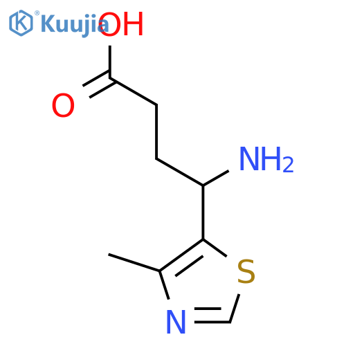 4-amino-4-(4-methyl-1,3-thiazol-5-yl)butanoic acid structure
