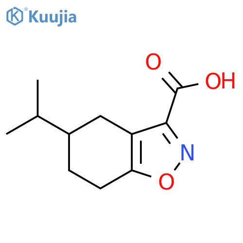 5-(propan-2-yl)-4,5,6,7-tetrahydro-1,2-benzoxazole-3-carboxylic acid structure