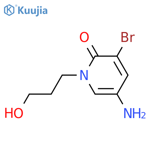 5-Amino-3-bromo-1-(3-hydroxypropyl)-1,2-dihydropyridin-2-one structure