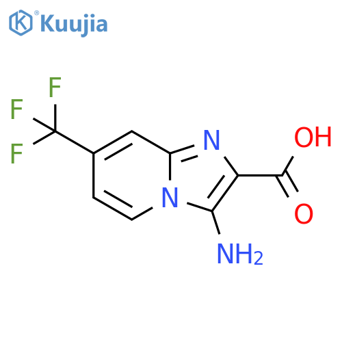 3-amino-7-(trifluoromethyl)imidazo1,2-apyridine-2-carboxylic acid structure