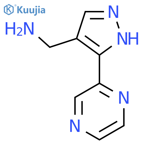 (3-(Pyrazin-2-yl)-1H-pyrazol-4-yl)methanamine structure