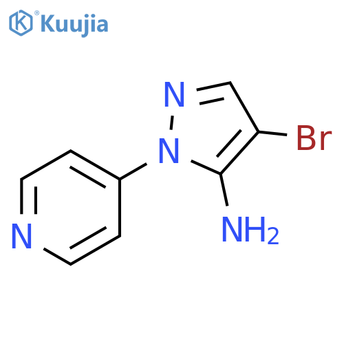 4-Bromo-2-pyridin-4-yl-2H-pyrazol-3-ylamine structure