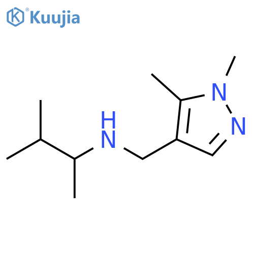 (1,5-dimethyl-1H-pyrazol-4-yl)methyl(3-methylbutan-2-yl)amine structure