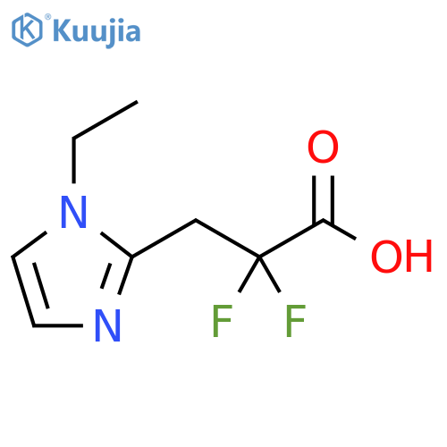 1H-Imidazole-2-propanoic acid, 1-ethyl-α,α-difluoro- structure