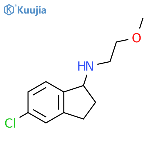 5-chloro-N-(2-methoxyethyl)-2,3-dihydro-1H-inden-1-amine structure