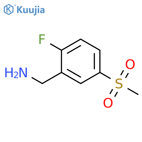 (2-fluoro-5-methanesulfonylphenyl)methanamine structure