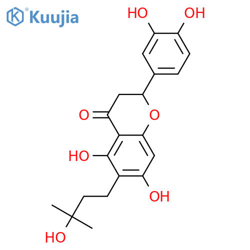 3',4',5,7-Tetrahydroxy-6-prenylflavanone; (S)-form, 2'',3''-Dihydro, 3''-hydroxy structure