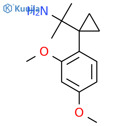 2-1-(2,4-dimethoxyphenyl)cyclopropylpropan-2-amine structure