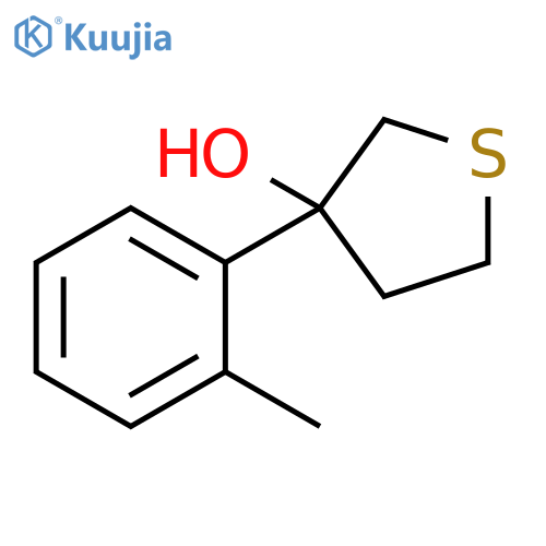 3-(2-methylphenyl)thiolan-3-ol structure