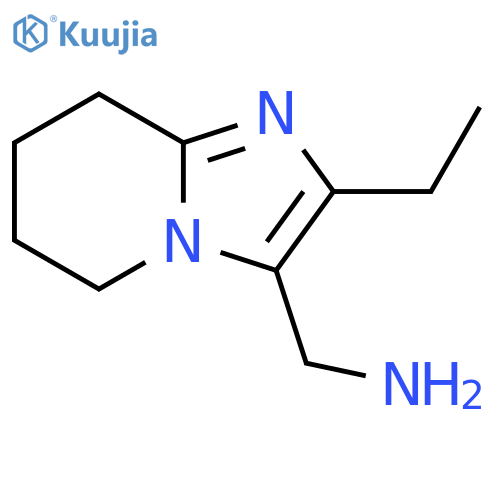 {2-ethyl-5H,6H,7H,8H-imidazo1,2-apyridin-3-yl}methanamine structure