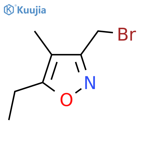 3-(bromomethyl)-5-ethyl-4-methyl-1,2-oxazole structure