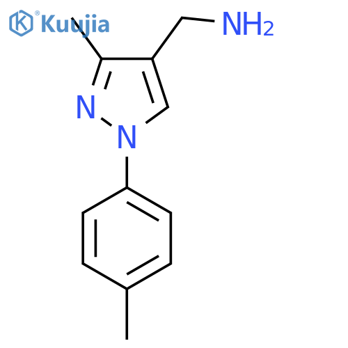 3-methyl-1-(4-methylphenyl)-1H-pyrazol-4-ylmethanamine structure