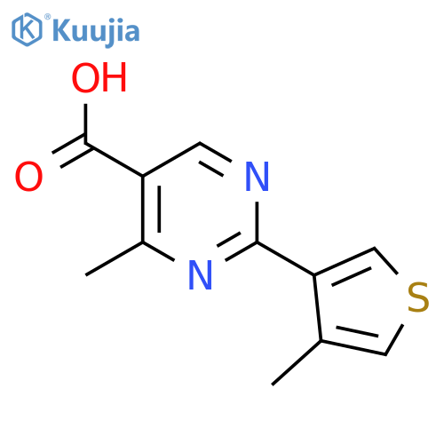4-Methyl-2-(4-methylthiophen-3-yl)pyrimidine-5-carboxylic acid structure