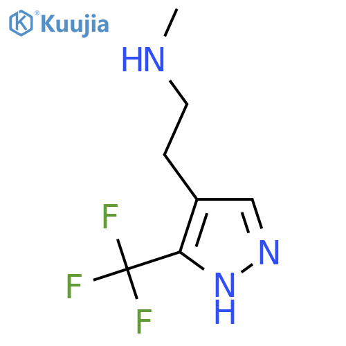 N-Methyl-2-(3-(trifluoromethyl)-1H-pyrazol-4-yl)ethan-1-amine structure