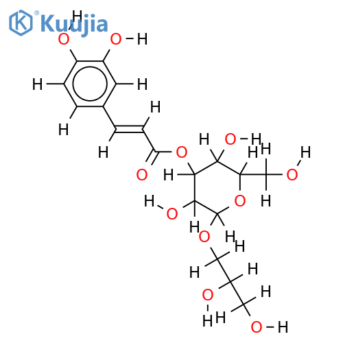 3'-O-(3,4-Dihydroxycinnamoyl)-beta-D-(2R)-1-O-Glucopyranosylglycerol structure