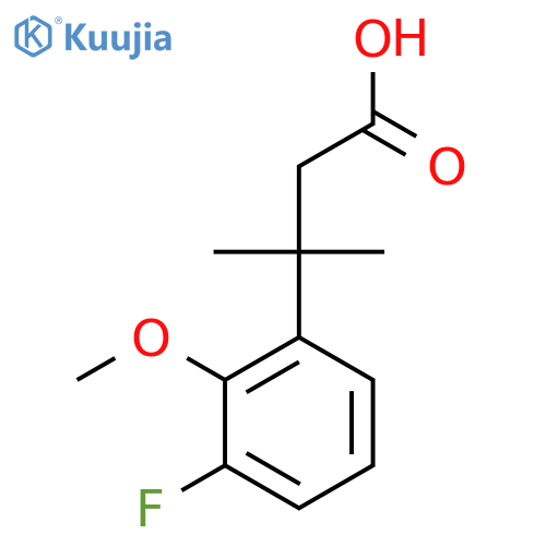 3-(3-fluoro-2-methoxyphenyl)-3-methylbutanoic acid structure