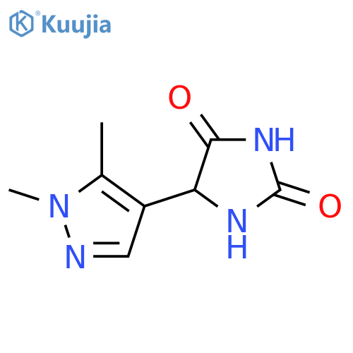5-(1,5-Dimethyl-1H-pyrazol-4-yl)imidazolidine-2,4-dione structure