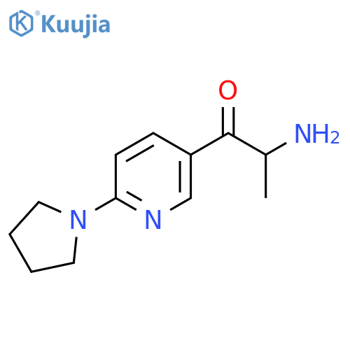 2-amino-1-6-(pyrrolidin-1-yl)pyridin-3-ylpropan-1-one structure