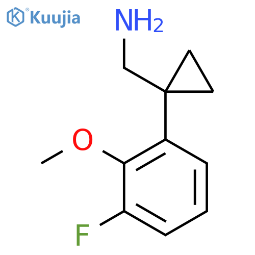 1-(3-fluoro-2-methoxyphenyl)cyclopropylmethanamine structure