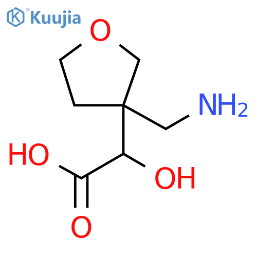 3-Furanacetic acid, 3-(aminomethyl)tetrahydro-α-hydroxy- structure