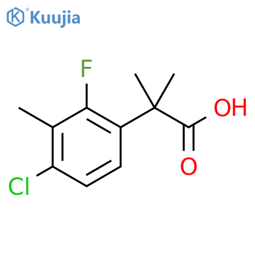 2-(4-Chloro-2-fluoro-3-methylphenyl)-2-methylpropanoic acid structure