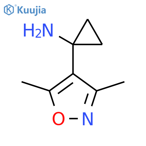 1-(dimethyl-1,2-oxazol-4-yl)cyclopropan-1-amine structure