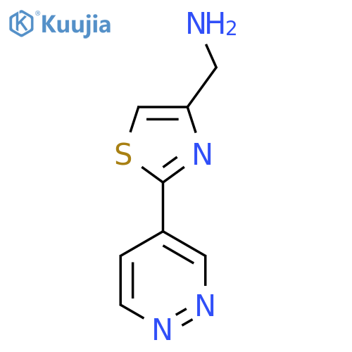 [2-(Pyridazin-4-yl)-1,3-thiazol-4-yl]methanamine structure