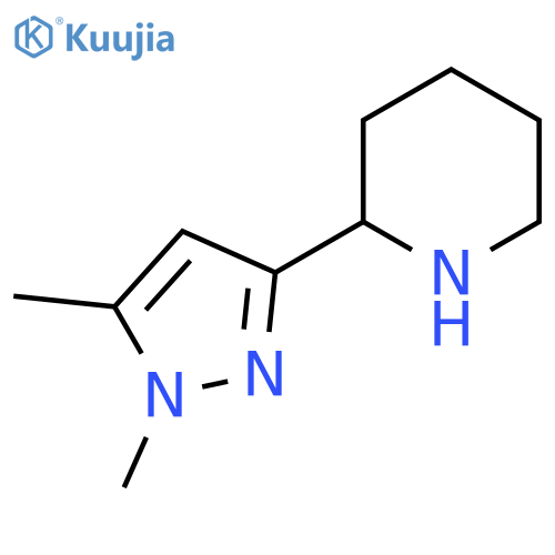 2-(1,5-dimethyl-1H-pyrazol-3-yl)piperidine structure