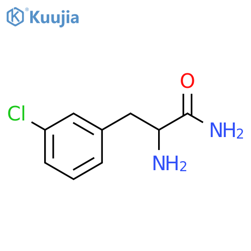 2-amino-3-(3-chlorophenyl)propanamide structure