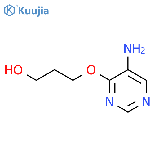 3-(5-aminopyrimidin-4-yl)oxypropan-1-ol structure