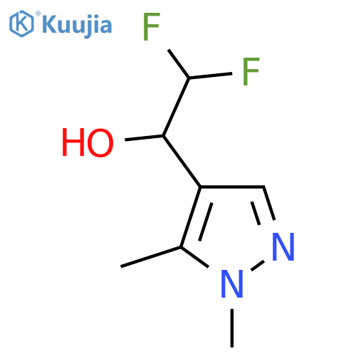 1-(1,5-dimethyl-1H-pyrazol-4-yl)-2,2-difluoroethan-1-ol structure