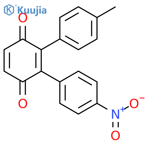 2,5-Cyclohexadiene-1,4-dione, 2-(4-methylphenyl)-3-(4-nitrophenyl)- structure