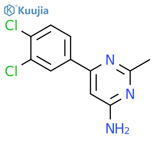 6-(3,4-dichlorophenyl)-2-methylpyrimidin-4-amine structure