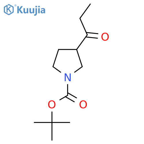 3-Propionyl-pyrrolidine-1-carboxylic acid tert-butyl ester structure