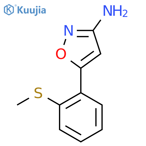 5-2-(methylsulfanyl)phenyl-1,2-oxazol-3-amine structure
