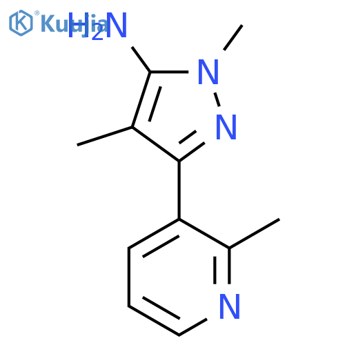 1,4-dimethyl-3-(2-methylpyridin-3-yl)-1H-pyrazol-5-amine structure