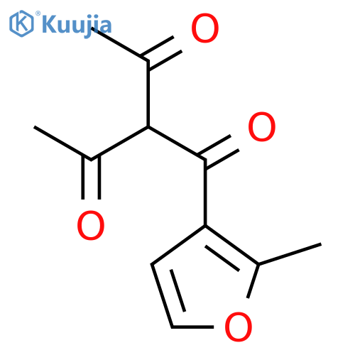 3-(2-methylfuran-3-carbonyl)pentane-2,4-dione structure