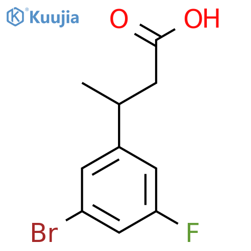 3-(3-bromo-5-fluorophenyl)butanoic acid structure