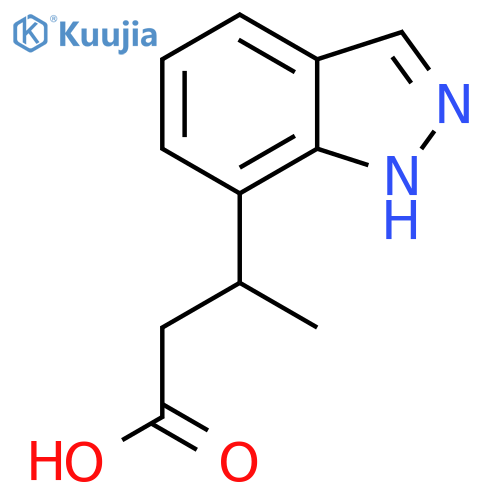 3-(1H-indazol-7-yl)butanoic acid structure