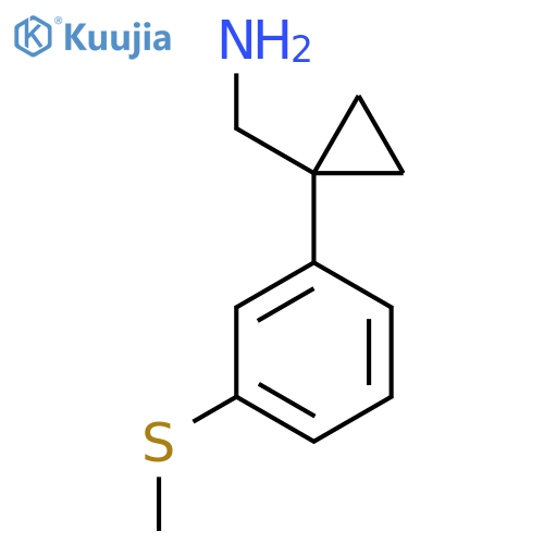 {1-3-(methylsulfanyl)phenylcyclopropyl}methanamine structure